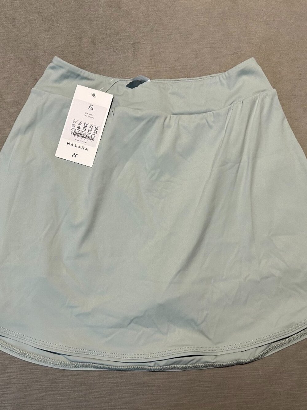 NWT HALARA Cloudful Crossover 2-in-1 Tennis Skort Mint Sage Green Pockets XS
